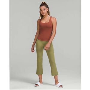 Lululemon Groove Super-High-Rise Crop 23"Bronze Green